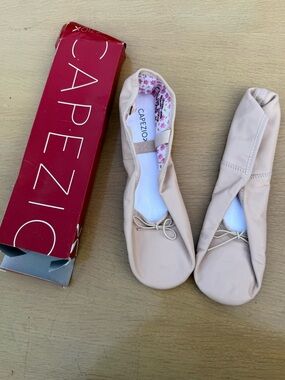 Capezio Ballet Flat in Blush with Floral Insole
